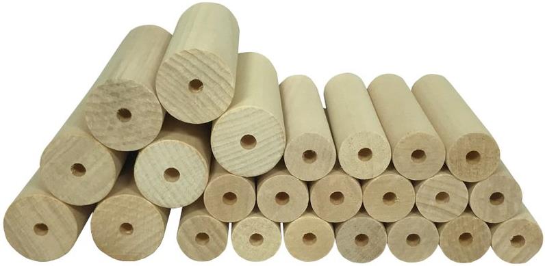 Drechselholz Linde 17 Stk Ø 20mm, 7 Stk Ø 30mm