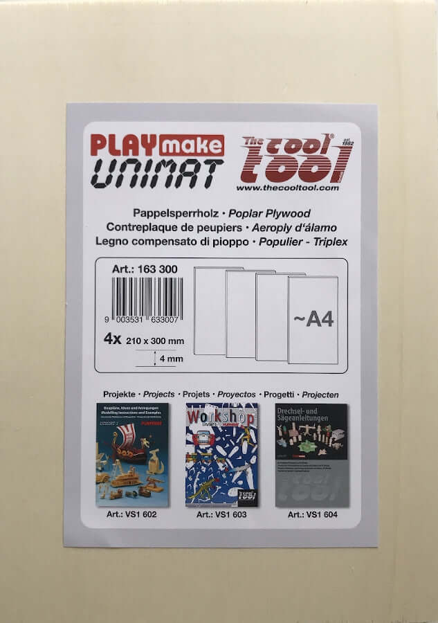 Pappelsperrholzplatten 4mm - 4 Stk./A4 Pappelsperrholzplatten 4mm - 4 Stk./A4